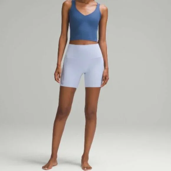 Lululemon Align High-Rise Short 6" inseam Size 6 - Blue Linen - Picture 1 of 7